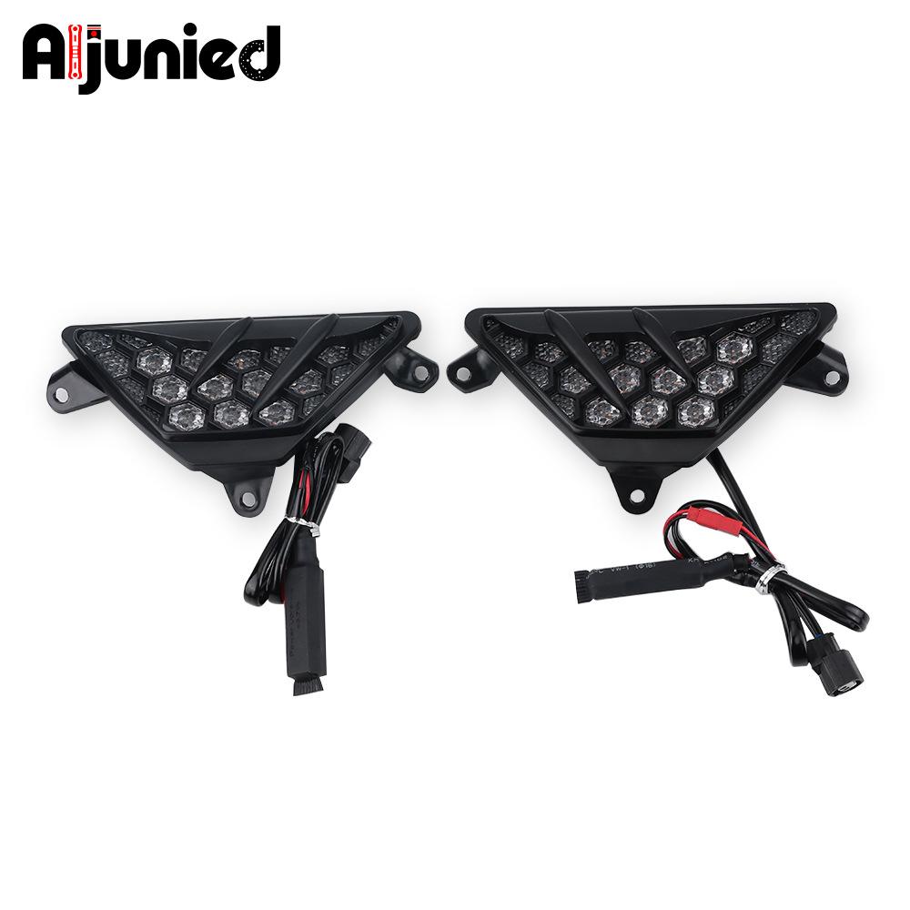 Kawasaki Ninja 650 ZX4R ZX25R LED Turn Signal Rearview Mirrors with Honeycomb Design