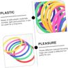 TOBBOMEY 48 Pcs Thick Plastic Toss Rings, Random Colors, Tossing Game for Kids and Adults, Indoor Outdoor Party Carnival