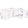 VidaXL Table basse marron et noir 80x50x40 cm bois de massif manguier 356788