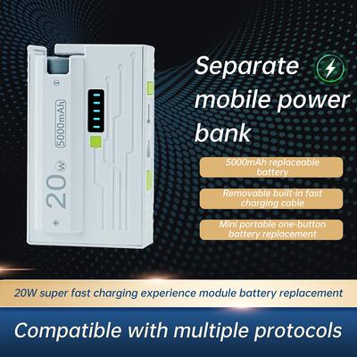 1*21700 Battery Box DIY Kit 20W Fast Charging Power Bank Case Dual Mode Low Current Battery Charger Case With Ejection Plug