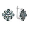 Silver Earrings with Natural London Blue Topaz 6.088ct, Topaz (2196143)