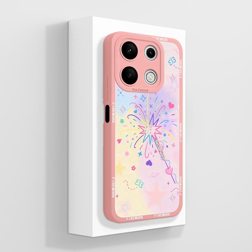 Pre telefón Xiaomi Redmi Note 13 12 14 Pro 13R 12R 14S Puzdro na telefón Pekný fialový vzor srdca pre milovníkov Mäkký silikón Vysoká kvalita Protišmykové puzdro Pre kryt Redmi