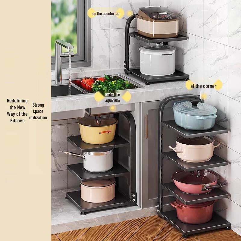 Kitchen Multi-layer Pot and Pan Storage Rack