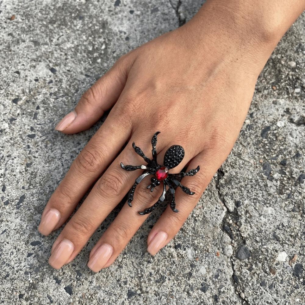 Insects Spider Ring Animal Finger Ring Hip Hop Open Ring  Men