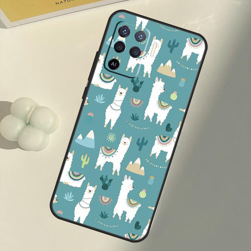 Lama Llama Alpaky Pouzdro Pro OPPO A74 A94 A54 A1K A15 A16 A52 A72 A83 A91 A93 A53S A5 A9 A31 A53 2020 Kryt