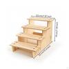 Stepped Display Rack Tabletop Tiered Stand MultiTier Wooden Riser with Shelves for
