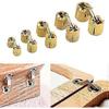 Set of 4 12mm Pure Brass Invisible Hinges for Jewelry Box, Gift Box, Worktops