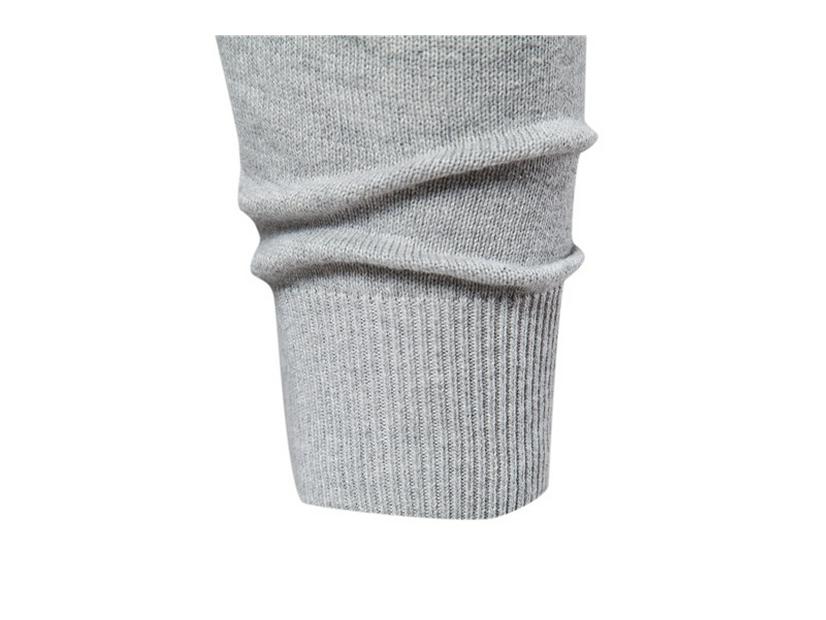 Men's Striped Knit Pullover Sweater - Youth Style, Round Neck, Spring/Autumn Wear