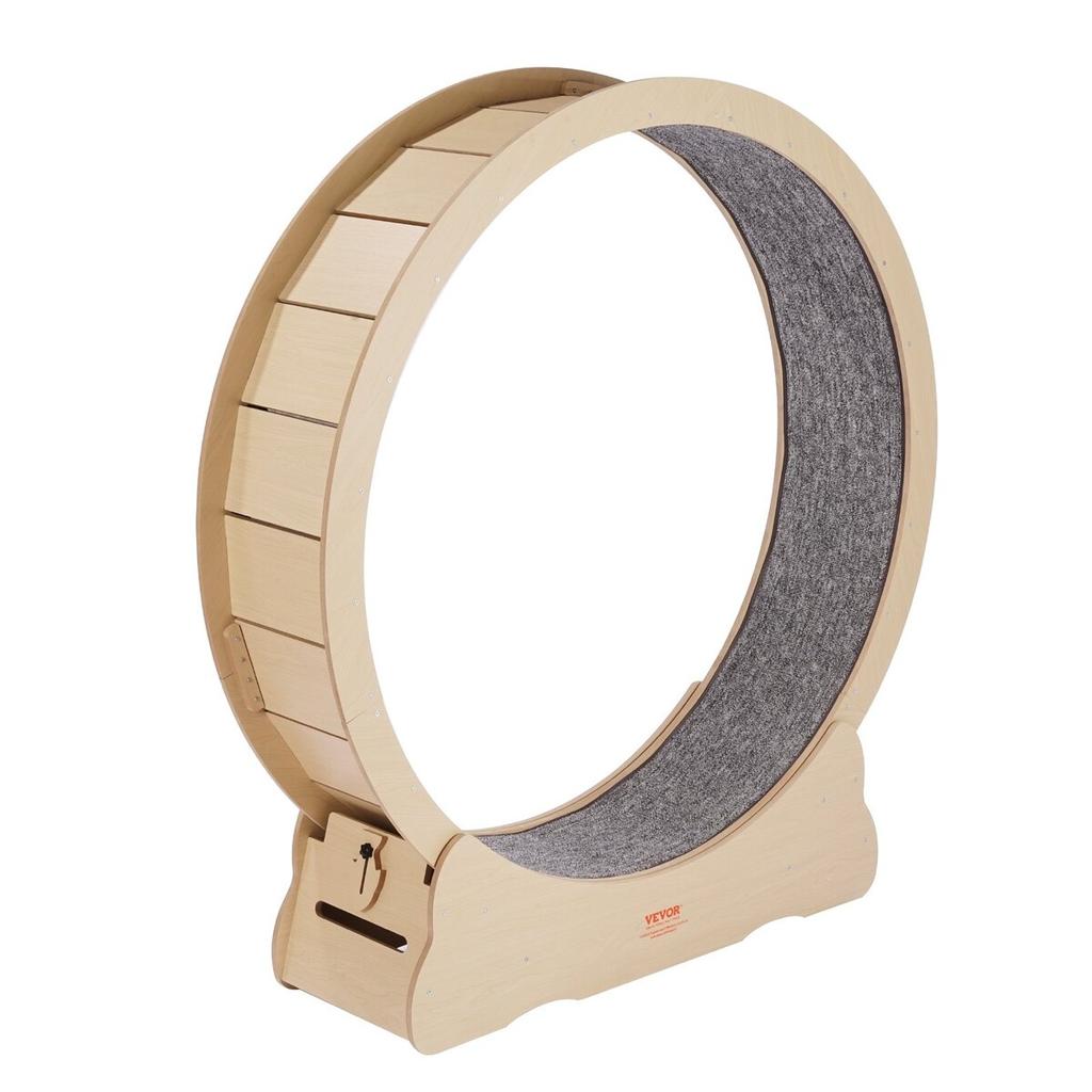 Wooden Cat Exercise Wheel 52" Large Cat Treadmill Wheel for Indoor Cats