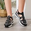 Fashion Women Shoes 2024 New Closed Toe Women Sandals Fashion Rome Casual Sandals Women Hollow Platform Wedges Plus Size Sneakers Female