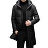 Men's Hooded 90% White Duck Down Jacket - Detachable, Warm Winter Coat