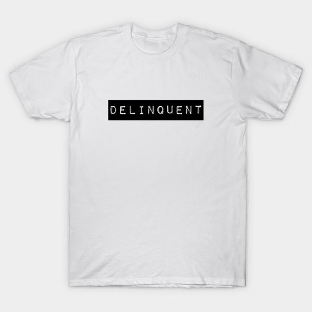 Asian Size Men Black Print T-shirt Delinquent No-Cut Print Cotton Tshirt 2XL