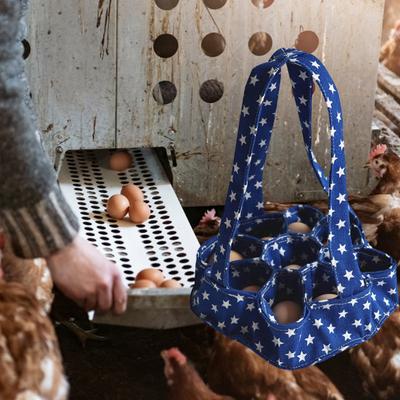 Painted Eggs Collecting Basket with Handle Large Capacity Foldable Design Multifunctional Egg Pouch Portable Eggs Collecting Basket