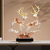Light Luxury Home Decor Lucky Deer Statue Ornament Modern Living Room Wine Cabinet Office Decorative Figurines Housewarming Gift
