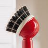 Pot Brush Tough Bristles Ergonomic Grip Long Handle Kitchen Cleaning Brush with Built-in Detergent Dispenser Cutlery Stove Sink Cleaning Tool