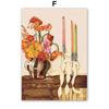 Mode Mädchen Hund Vase Blume Banane Abstrakt Poster und Drucke Wandkunst Leinwand Malerei Bild Hotel Bar für Wohnzimmer Dekor