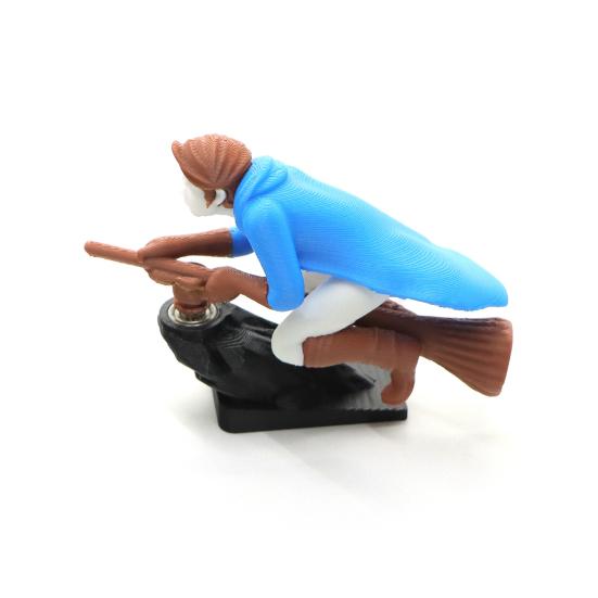 2 szt. Ozdoba na deskę rozdzielczą Drift Latająca miotła Dekoracja samochodowa Zabawka Czarodziej Sorcerer na deskę rozdzielczą z płynnym ruchem Wnętrze samochodu