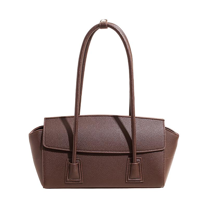 Niche underarm bag, new solid color simple single shoulder bag, casual commuter bag for women