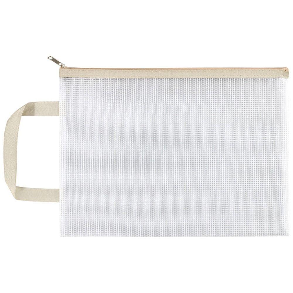 Zipper A4 Storage Bag Mesh Stationery New File Folders Office