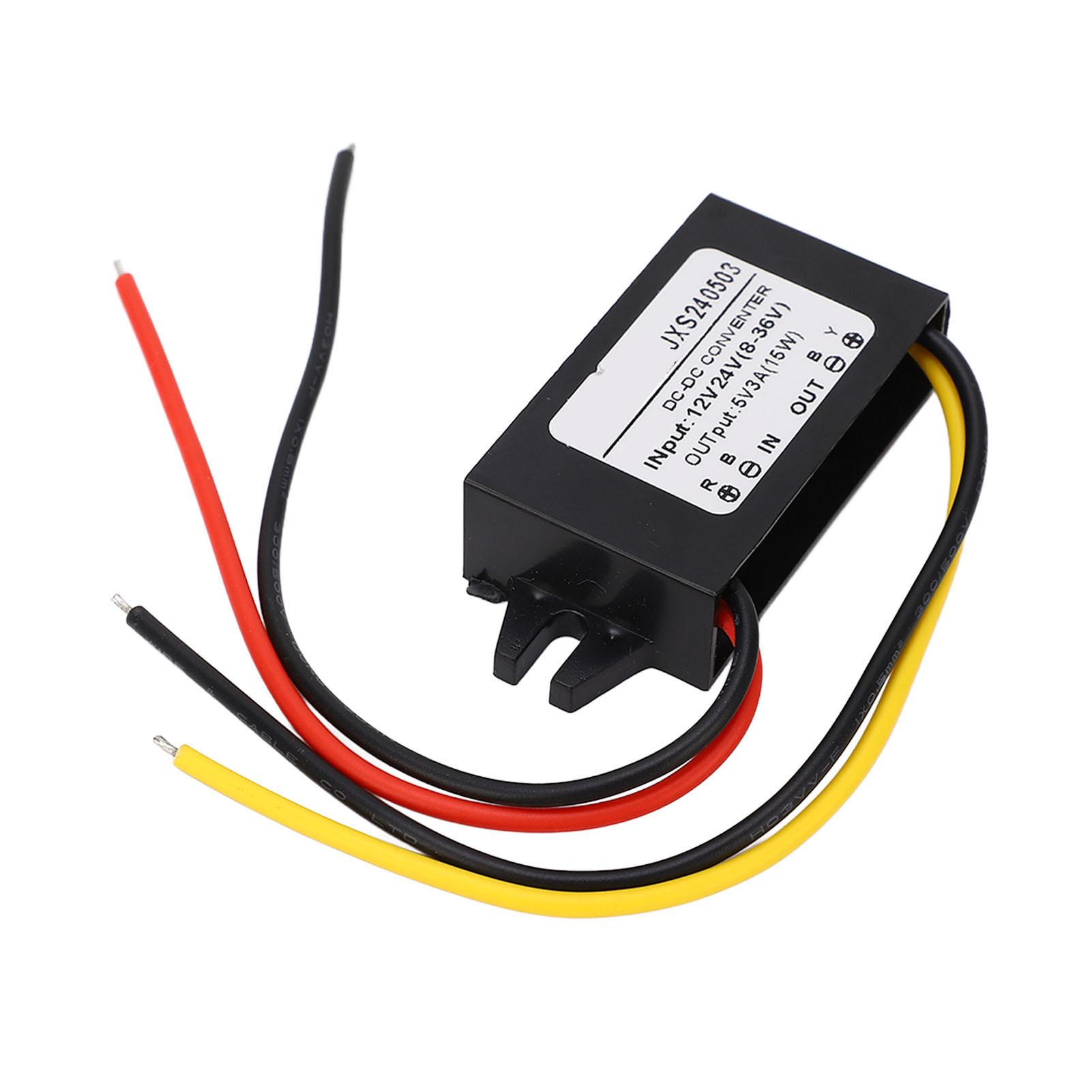 

DC Buck Module High Efficiency Voltage Converter Module 12V 24V to 5V 3A IP67 Waterproof