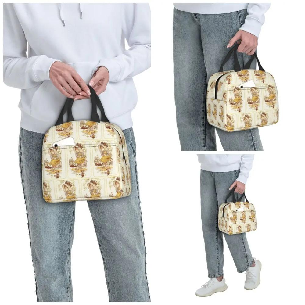 Sac à lunch isotherme Sarah Kay Swing Girl pour femmes, glacière de bureau, boîte alimentaire thermique, sac fourre-tout, boîtes à lunch portables, conteneur