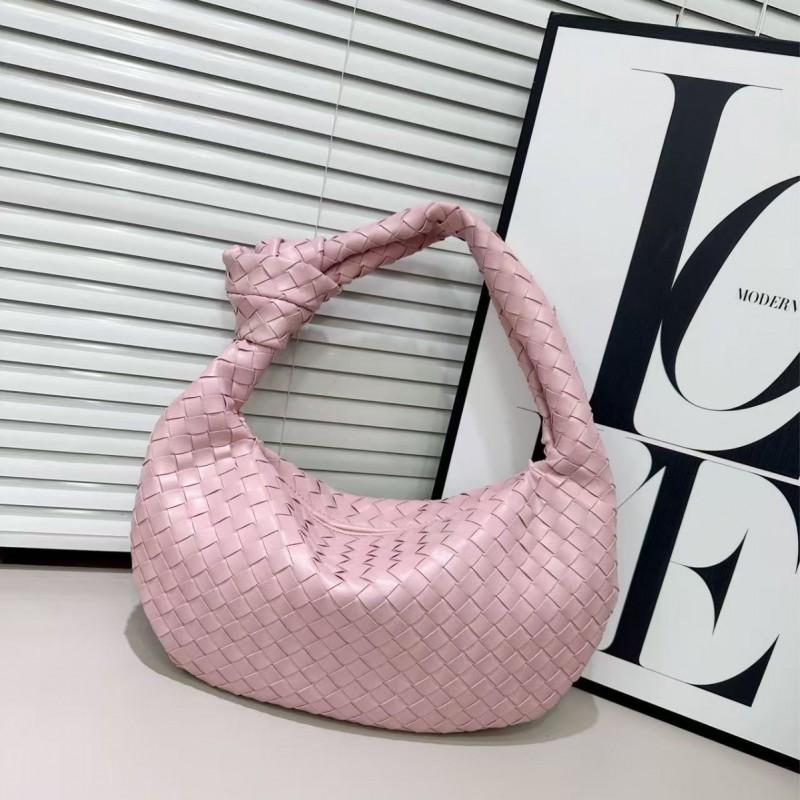 Handwoven Horn-Shaped Crossbody Bag Women Soft PU Woven Shoulder Small Daily Use Tote In 16 Colors