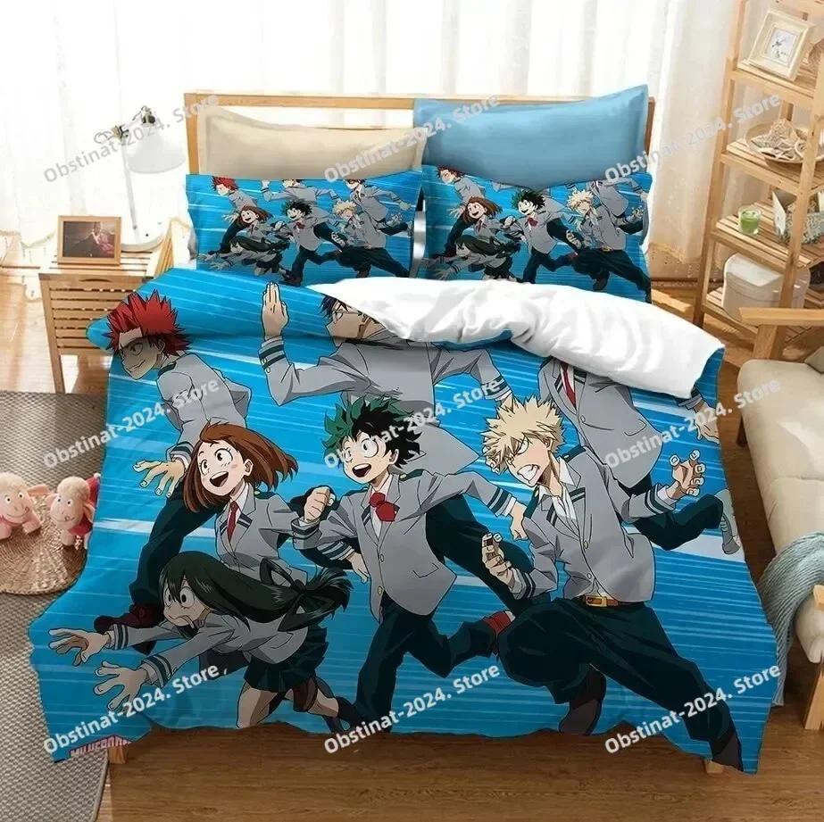 Anime 3D My Hero Academia Shoto Todoroki Bedding Set Printed Single Comforter Duvet Cover Pillow Case 3 Pieces Kids Adult Size