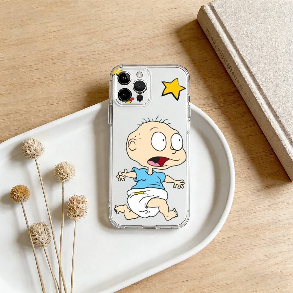 Funny Cartoon R-Rugrats Phone Case For iPhone 17 16 15 14 13 12 11 Mini Pro Max Plus Transparent Cover