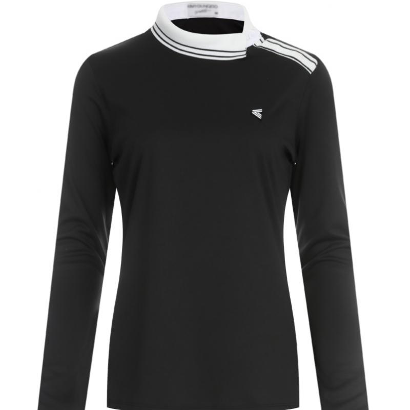 Shop   Women S Golf Wear Diagonal Button Long Sleeve Tee Lb wSh 215 Pink