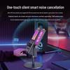 Private Mold USB Condenser Microphone with RGB Lighting – Ideal for Live Streaming, Recording, Noise Reduction, Gaming Commentary, and Esports.