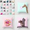 High-quality Polyester Cartoon Animal Pillow Case Cover For Sofa And Home Decor