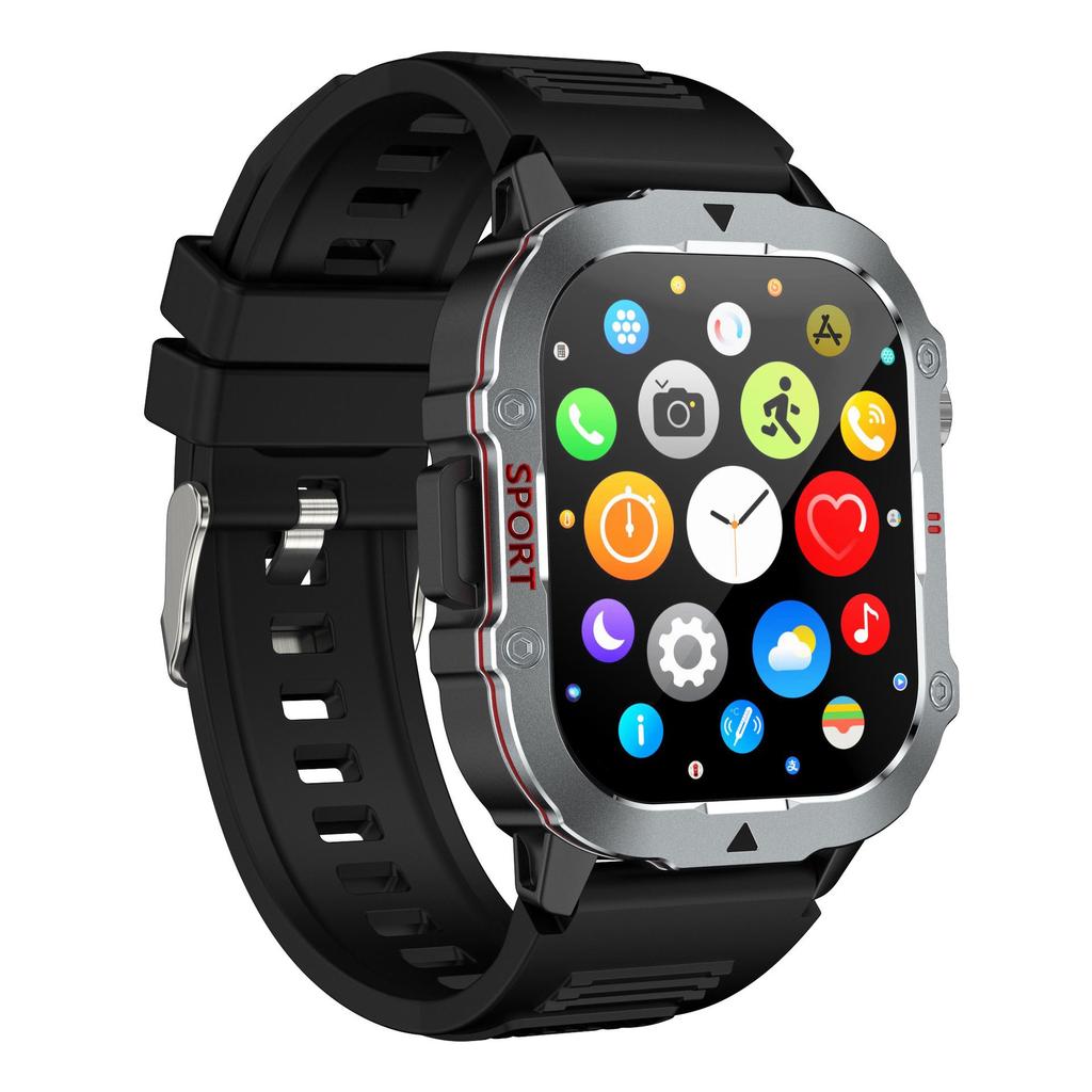 QX11 Smart Watch: Rugged Outdoor Design with Bluetooth Calling, Heart Rate, and Blood Pressure Monitoring for Men’s Sports