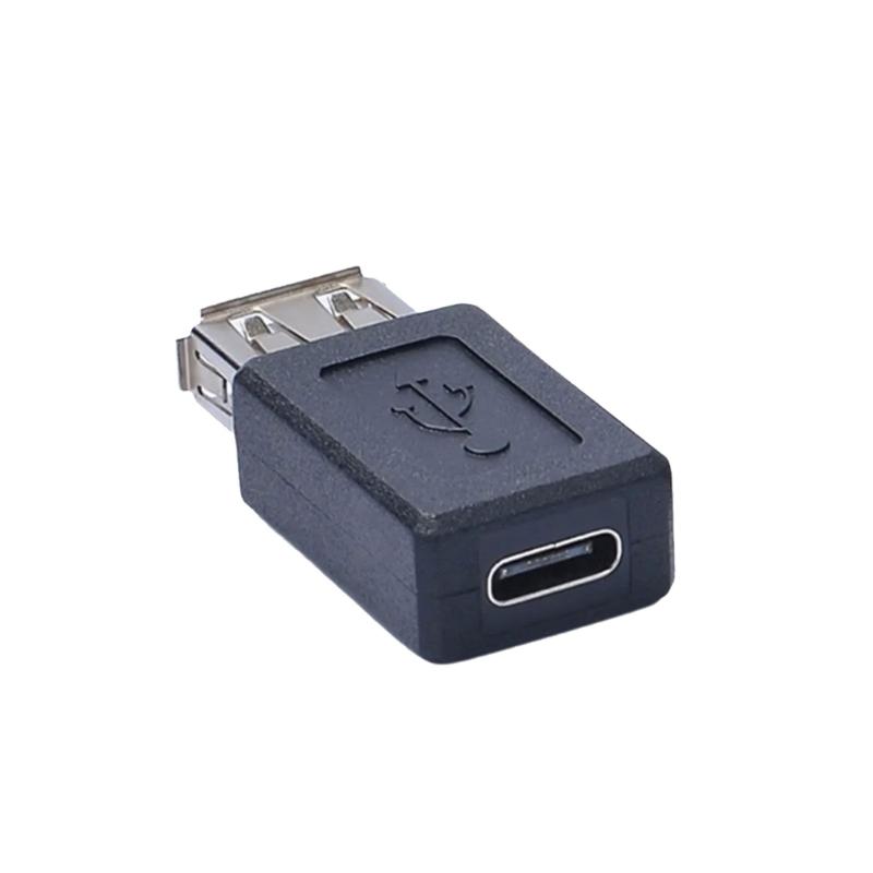 

OTG USB 2.0 Female to Type C Female Adapter Coupler 5V/3A Fast Charging & 480Mbps Transmission Speed for Printers Black 1
