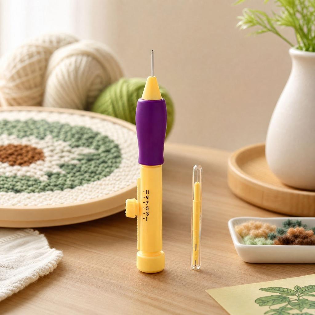 Adjustable Embroidery Punch Needle Tool for DIY Crafts and Needlework Projects