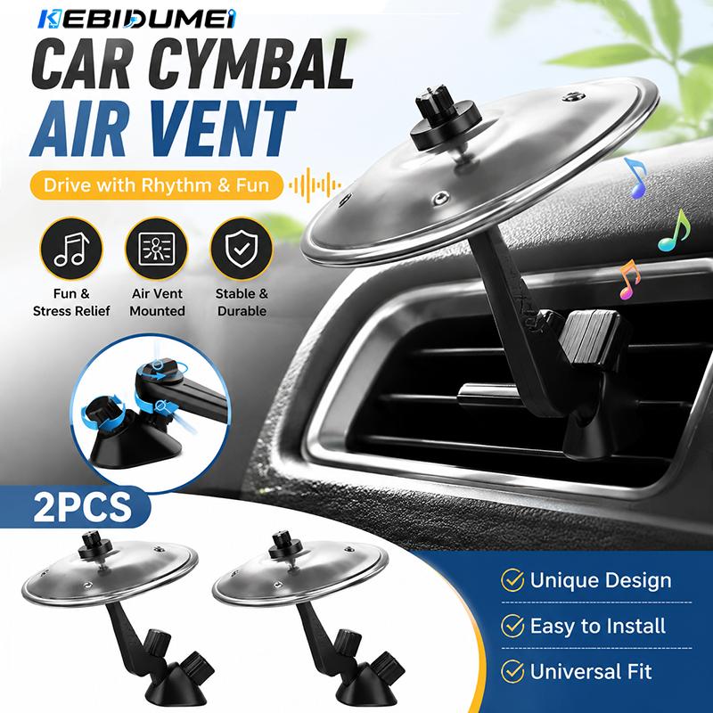 Car Crash Cymbal Alloy Car Air Vent Musical Saucer Drum Mini Drum Easy To Install Clip-On Car Interior Decor Accessories