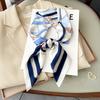 Fashion Silk Satin Hijab Scarf For Women Printed Kerchief Hair Scarfs Female Square Shawl Wraps Neck Scarfs For Ladies