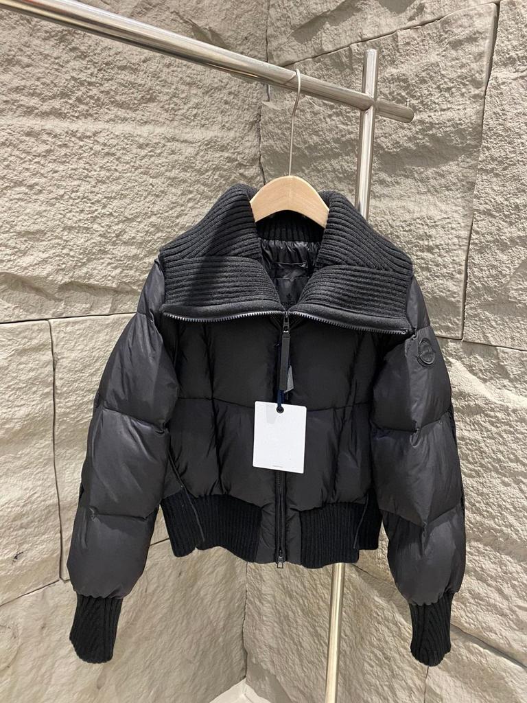 Cabinet quality! Winter new M family women's short knitted collar down jacket, fake two pieces