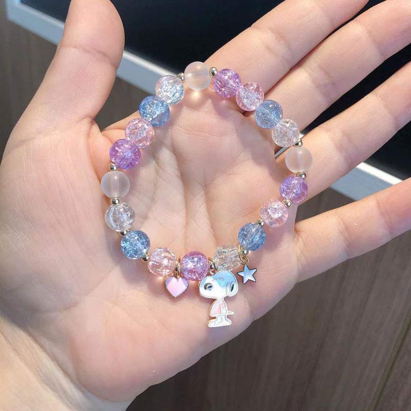 Crystal Bracelet Alloy Colored Beaded Bracelet Student Friendship Fashion Bracelet Bead Glass Hot Selling New Cartoon