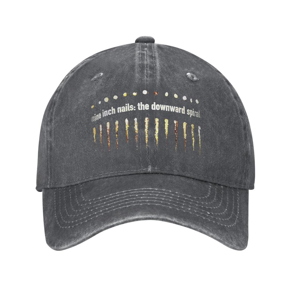 Retro Nine Inch Nails Band Basebollkeps Unisex Sliten Tvättad Snapback-keps The Downward Spiral NIN Justerbar Passform Kepsar Hatt