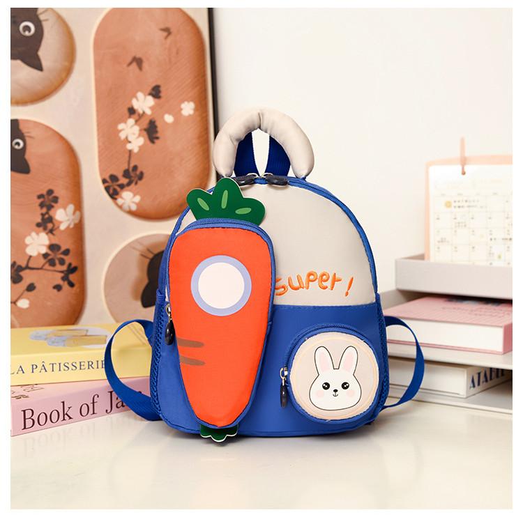 Adorable Anti-lost Carrot Children's Backpack Lightweight Versatile For School Use