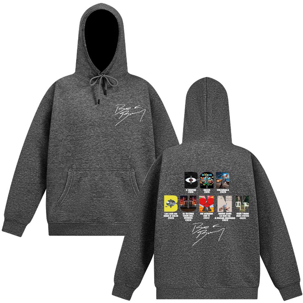 Rapper Bad Bunny Musikalbum Cover Grafik Hoodies Mann Frau Pullover Herbst Winter Mode Langarm Harajuku Sweatshirts