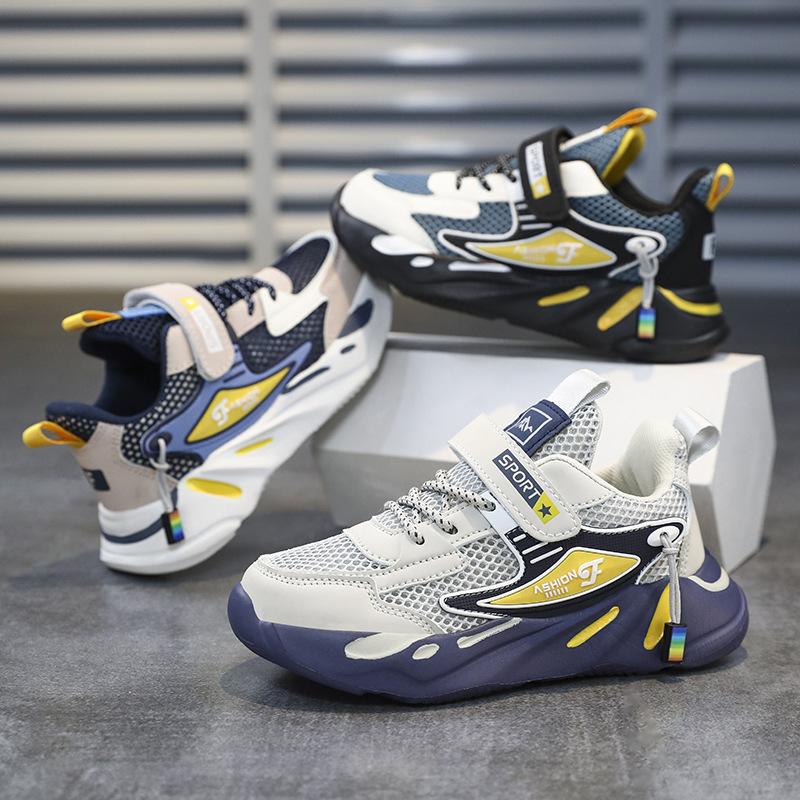 Summer Breathable Mesh Boys Sports Shoes Lightweight Casual Sneakers for Kids