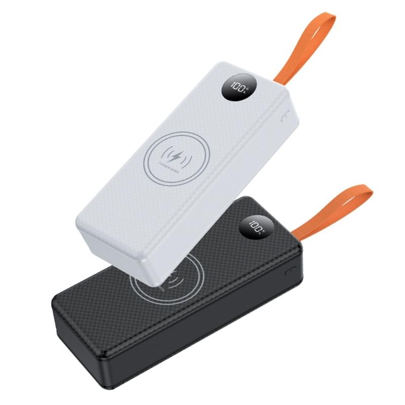 LED Camping Light Integrated Battery Box for 16 Slots 21700 Batteries DIY Charging Case with Multi Function