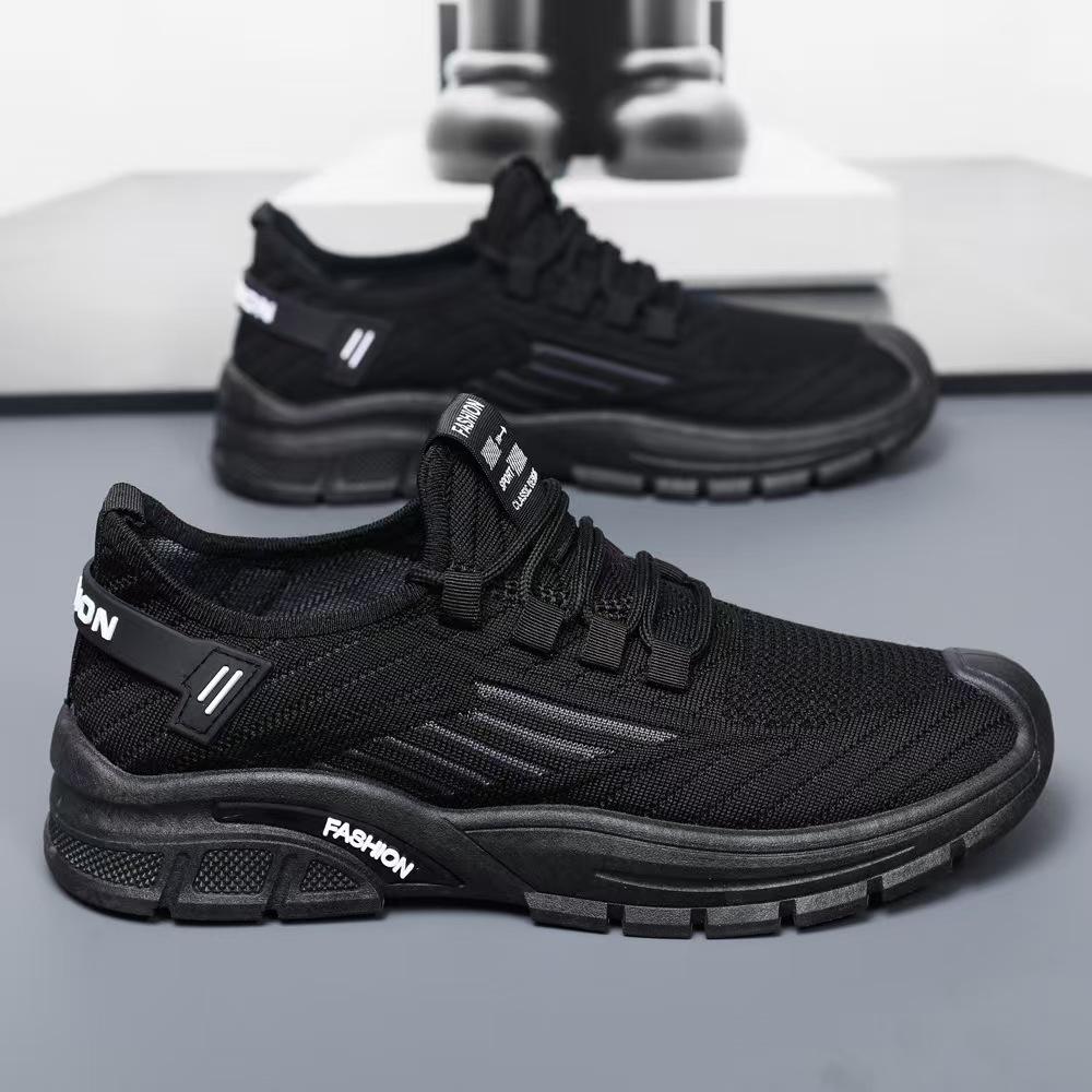 New Summer Men's Sneakers Mesh Breathable and Comfortable Running Shoes Fashion Korean Style Student Flying Single Shoes