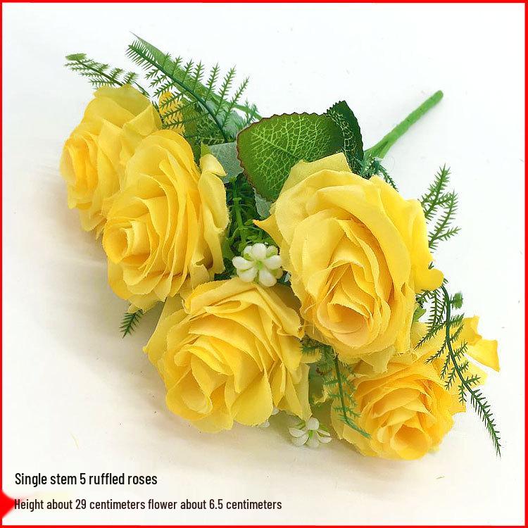 Silk Rose Flower Bouquet: Artificial Flowers for Dining, Bedroom, Living Room Decor and Creative Ornament Figurines.