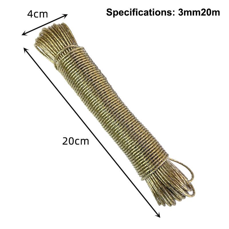 10/20/30/50M Pvc Coating Steel Clothesline Outdoor Portable Clothesline Garden Camping Travel Clothes Drying Rope