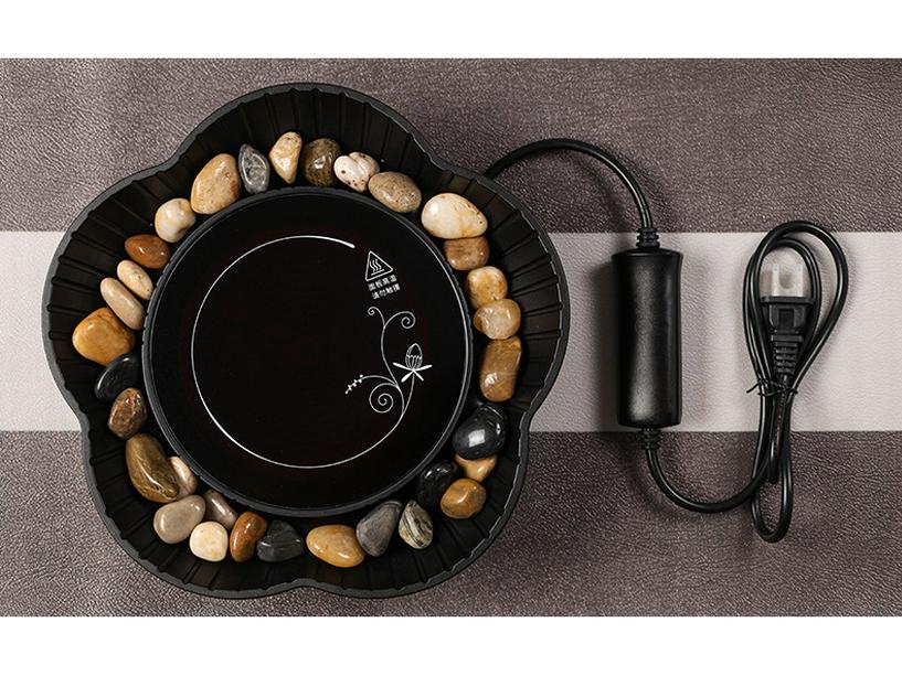 Chinese Style Indoor Tea and Wine Warmer Set with Electric Ceramic Stove and Glass Teapot