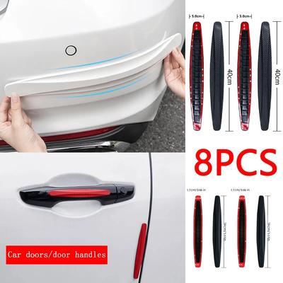 8 Stuks Grote/Kleine Maat Auto Bumper Beschermstrip Beschermer Hoekbeschermstrips Krasbeschermer Botsingsstrip Anti-Botsing