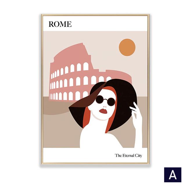 

Романтический Франция Париж розовый цветок холст постеры и принты модная девушка скандинавская любовь настенная живопись декоративные картины 21cm×30cm NoFrame