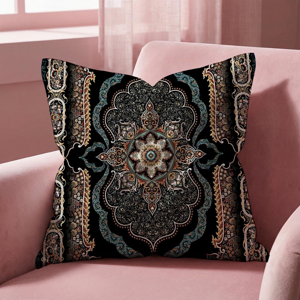 Persian Pattern Cushion Cover MultiScene Pillow Cover for Home  Car  Reversible Soft  Durable for Daily Use